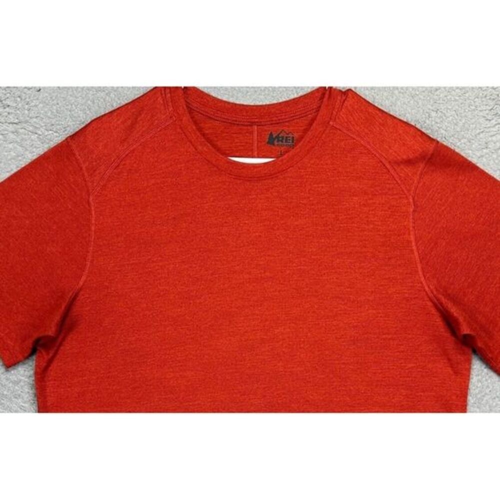 Rei Co-Op Shirt Adult Large Red Crew Neck T-Shirt Tee Short Sleeve Outdoor Mens